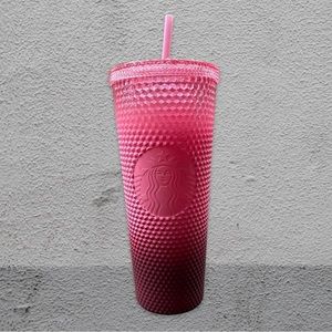 STARBUCKS Pink Blush Pink Ombré Studded - Venti 24oz- Holiday 2022